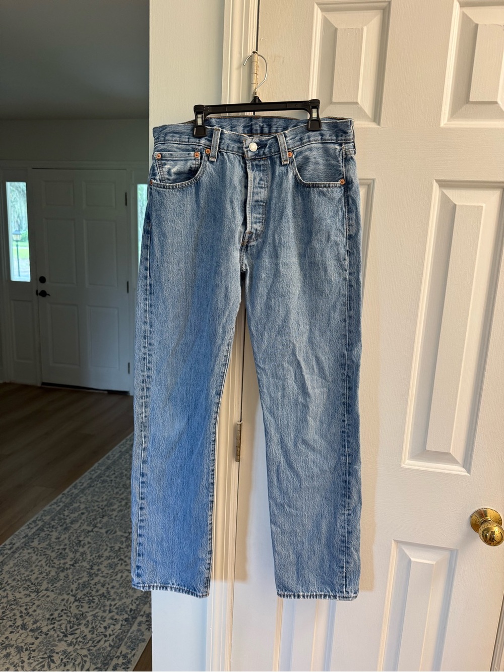 Levi's Straight-Leg Light Blue Denim Jeans